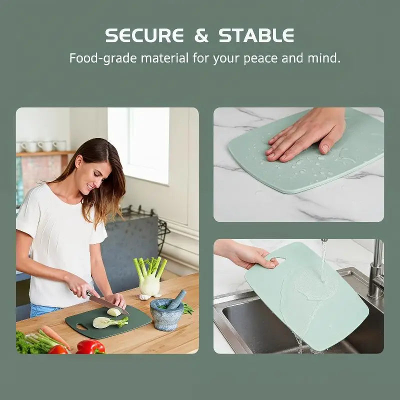 1/3Pcs Plastic Cutting Board Multifunctional Cutting Board For Vegetables Fruits Baby Food Household Non-Slip Cutting Board Oasis Select