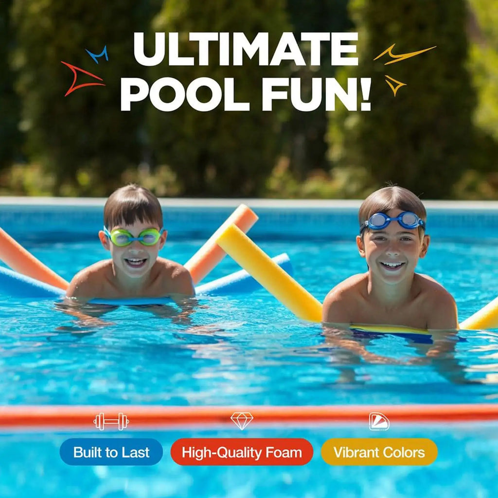 Pool Noodles Foam Tube Floating Hollow Large Colorful Exercise Aid Pool Noodles Tube for Aerobics Craft Projects Parties Water Oasis Select