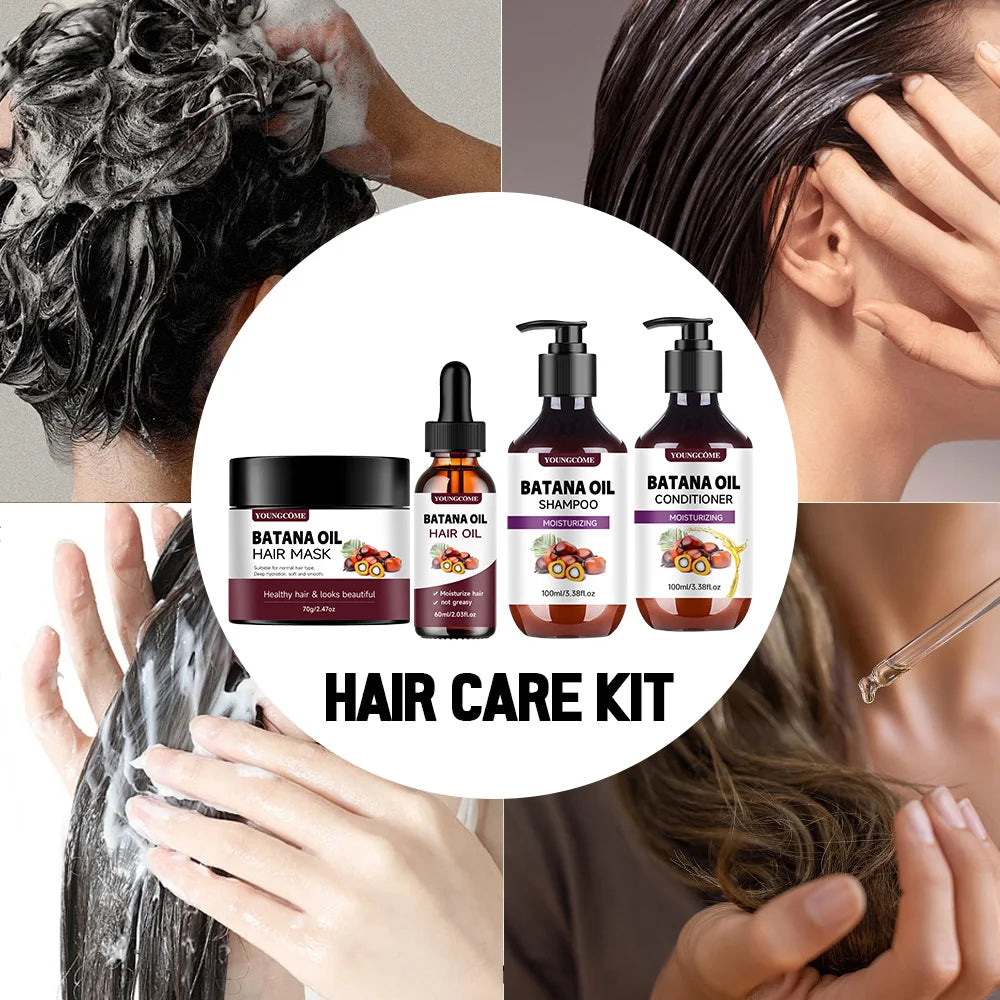 Batana Oil Hair Care Kit – Shampoo, Mask & Keratin Conditioner Hair Care Kit Oasis Select