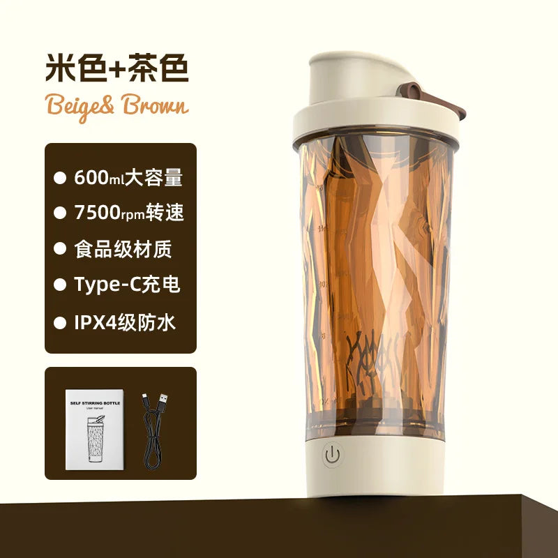 Electric Protein Shaker Bottle – Portable USB Mixing Cup