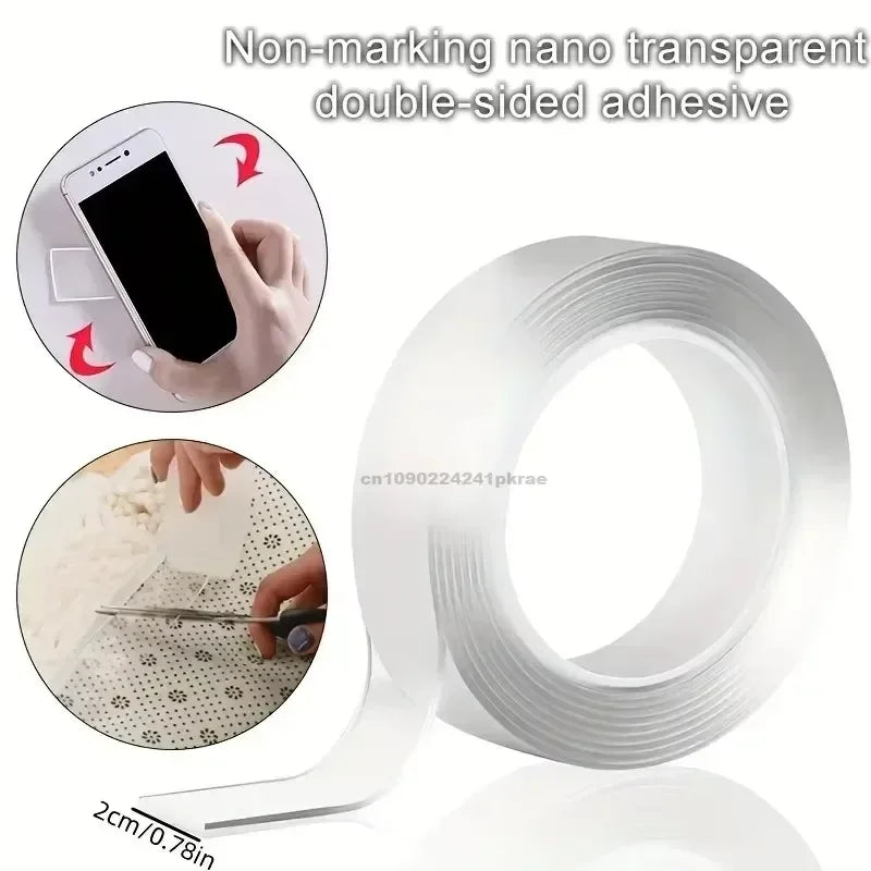 Double Sided Powerful Adhesive Multipurpose Removable Adhesive Tape Transparent Grip Mounting Washable Waterproof Strong Sticky Oasis Select