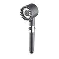High-pressure Shower Head 3-mode Adjustable Spray with Massage Brush Filter Rain Shower Faucet Bathroom Accessories Oasis Select gun grey