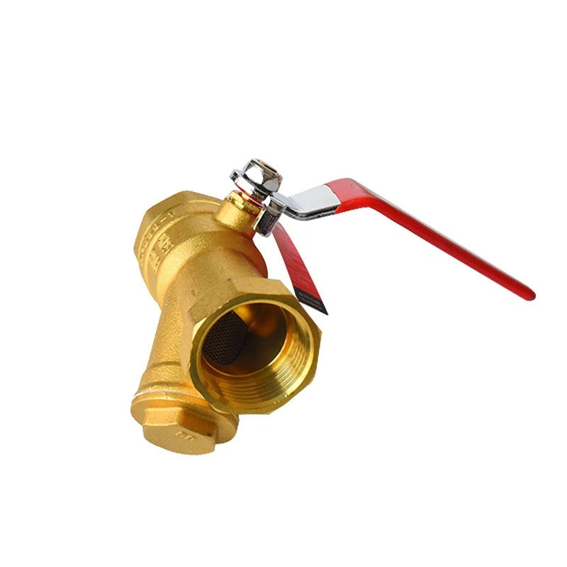 Brass Filter Valve Y-shaped with Handle 1/2 "3/4" 1 "pressure Resistant Wear-resistant Direct Networking Filter Thread Filter Oasis Select