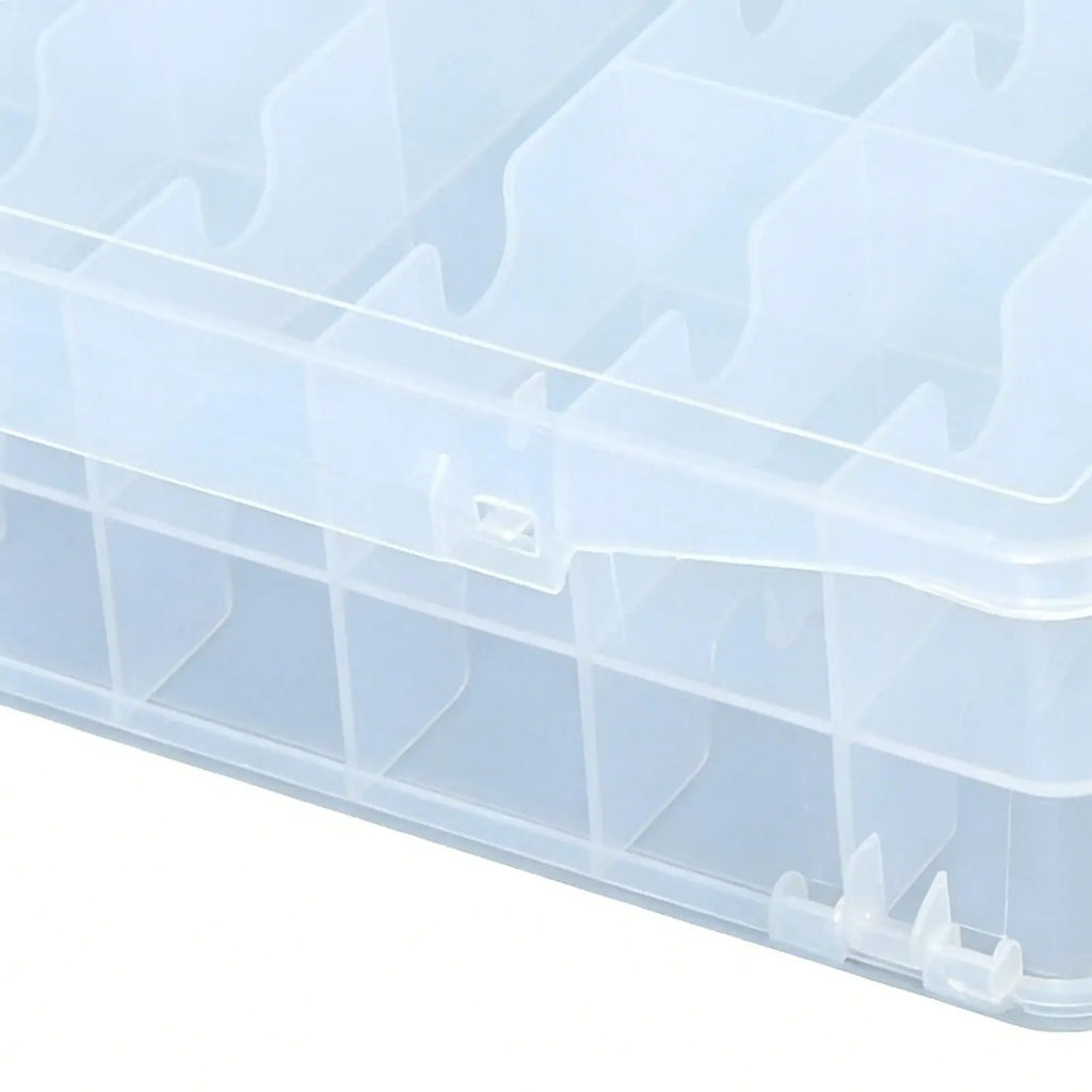 Clear Storage Boxes Double Sided Organizer Case Box With Handle 46 Compartments Clear Box With Lid For Home Office Bedroom Oasis Select
