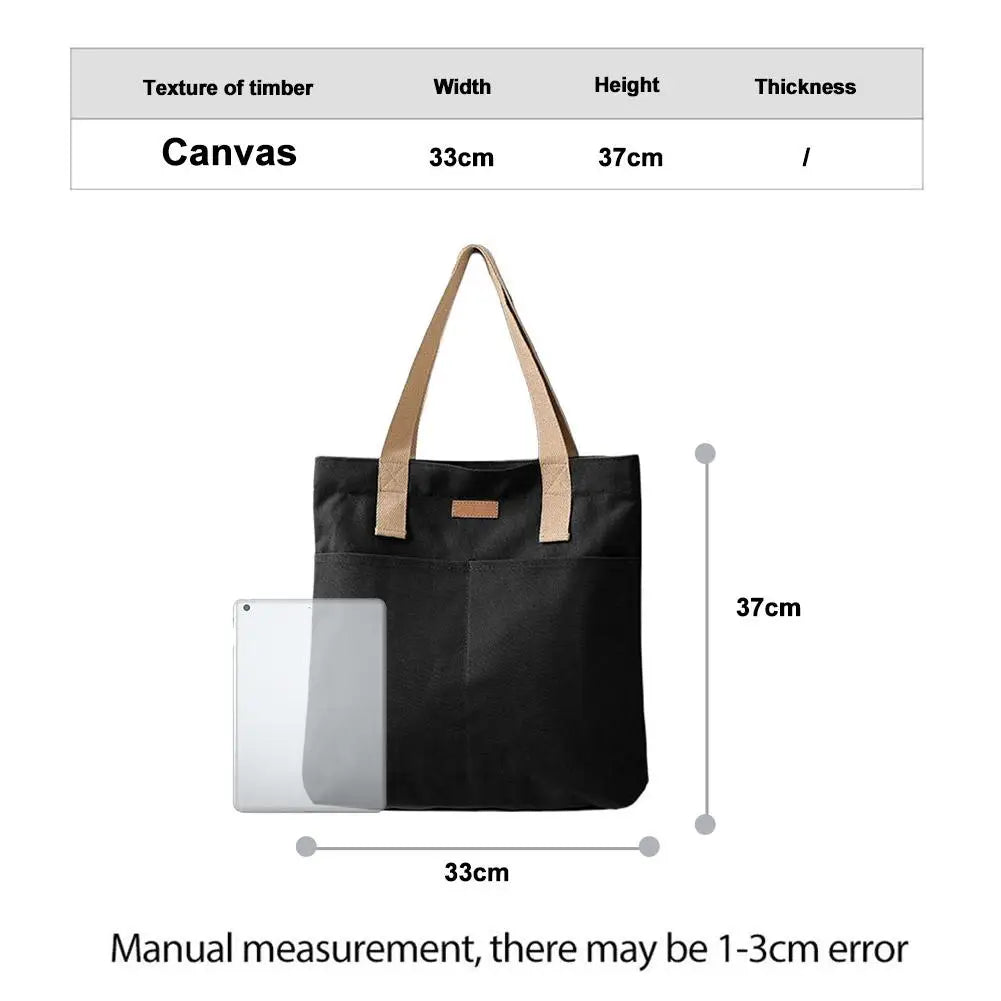 Women's Large Canvas Tote Bag – Shoulder, Beach & Shopping