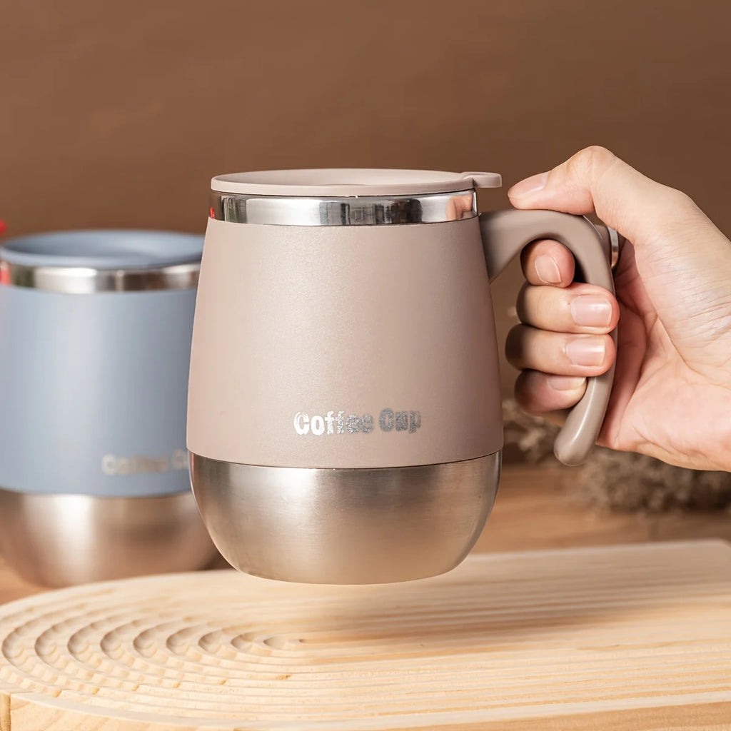 500ml Stainless Steel Coffee Mug with Lid,Double Wall Insulated Travel Thermos Cup,Heat-Resistant for Camping,Gift for Women Men Oasis Select