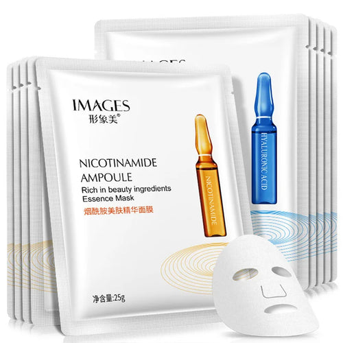 10-Pack Hyaluronic Acid & Niacinamide Sheet Masks – Pore Care Facial Sheet Mask Oasis Select mixed