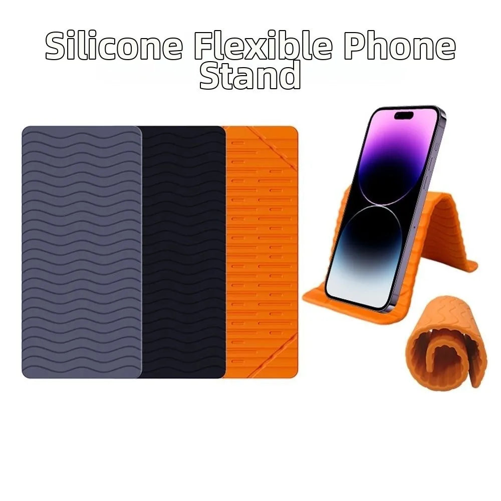 Silicone Bendable Phone Holder Anti-Slip Design Multi Functional Flexible Phone Stand Portable Folding Deformation Oasis Select