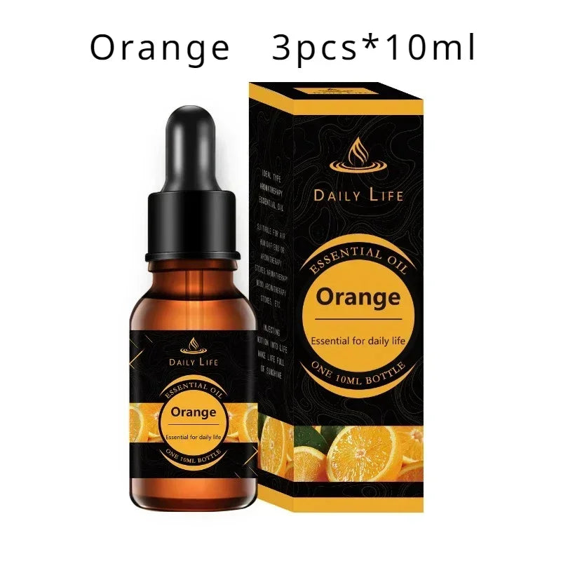 Water Soluble Aromatherapy Essential Oil Lavender Rose 10ML*3pcs for Humidifier Gypsum Expansion Stone Special Essential Oil Oasis Select Orange 10ml