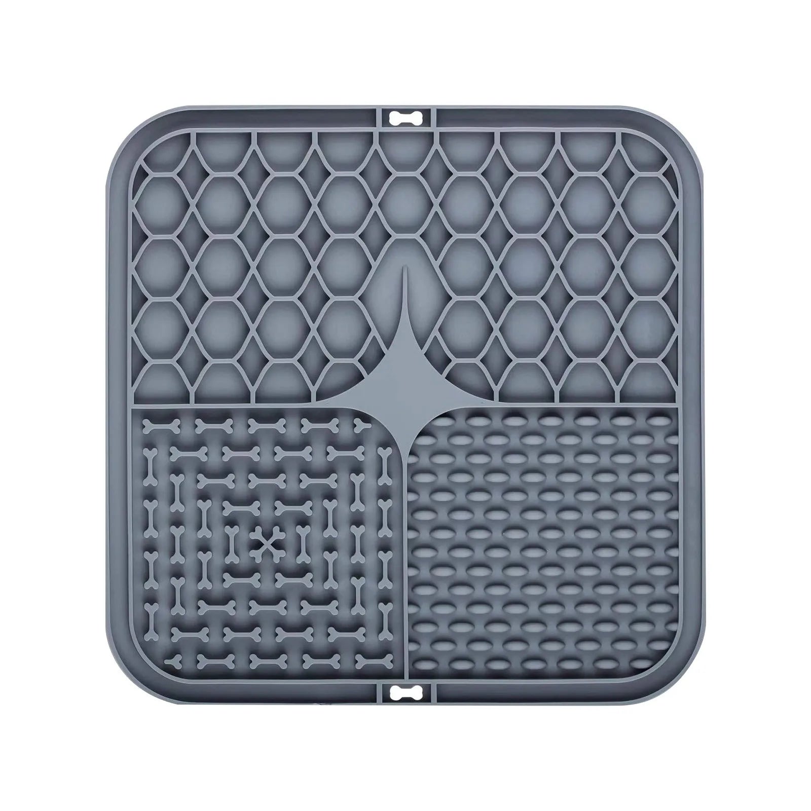 Silicone Dog Lick Mat – Slow Feeder & Bath Anxiety Relief Dog Lick Mat Oasis Select Gray One Size
