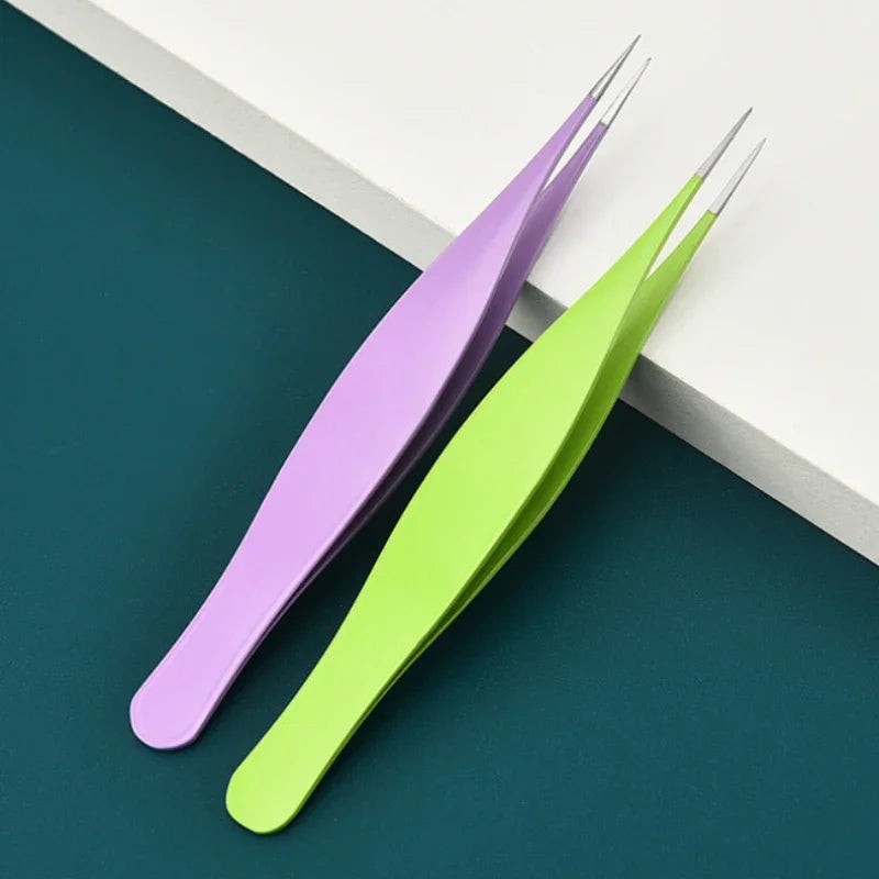 New Super Pointed Acne Clip Acne Needle Grafting Eyelash Clip Blackhead Clip Fake Eyelash Tweezers Lash Tweezers Oasis Select