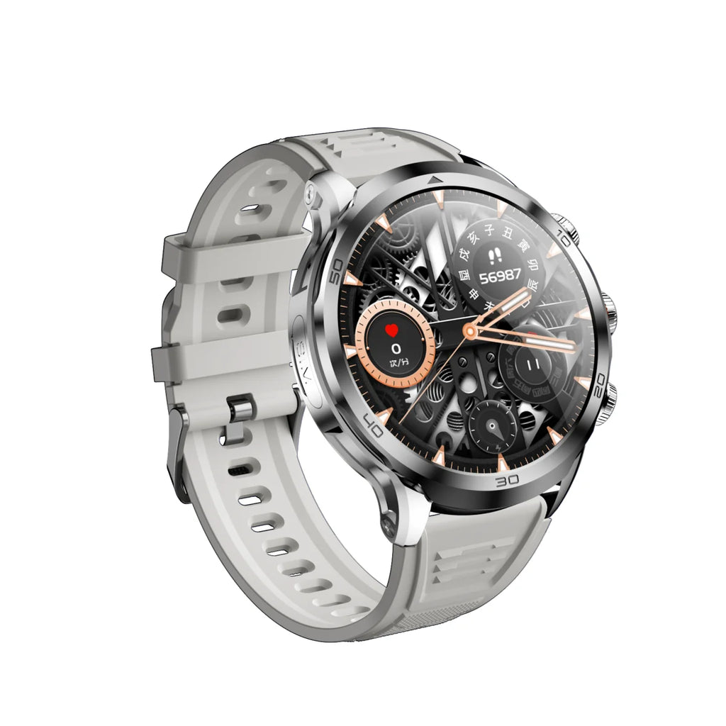 8GB+128GB H19 Smartwatch 1.95-inch Amoled Large Screen 190° Rotary Camera 1900Mah Battery GPS WIFI Android Men Adult Smart Watch Oasis Select Silver 8GB 128GB
