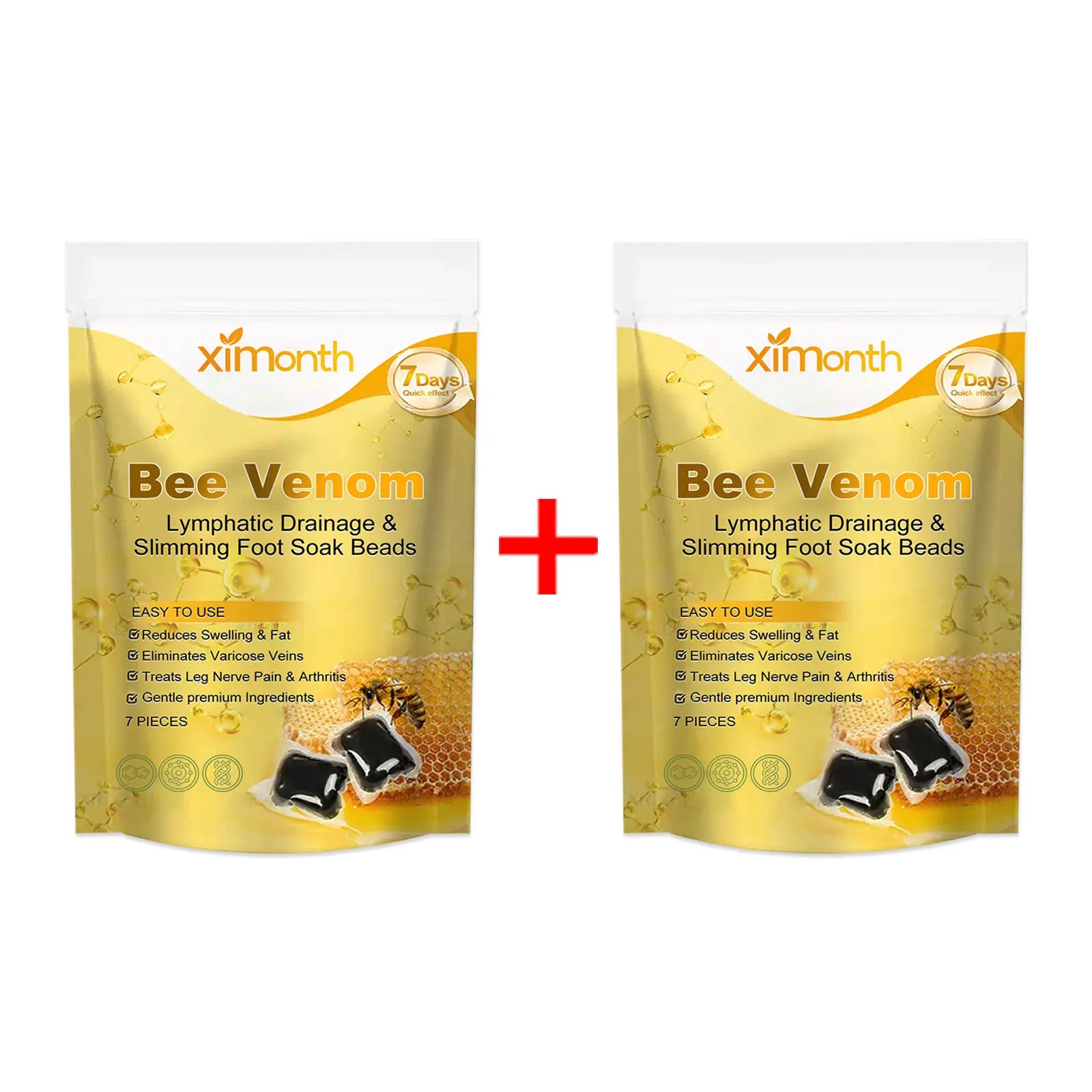 Bee Venom Foot Bath Beads Weight Loss Deeply Cleansing Improve Sleep Relieve Fatigue Remove Odor Feet Detox Soak Beads 7pcs Oasis Select 7pcs in Bag X 2PCS