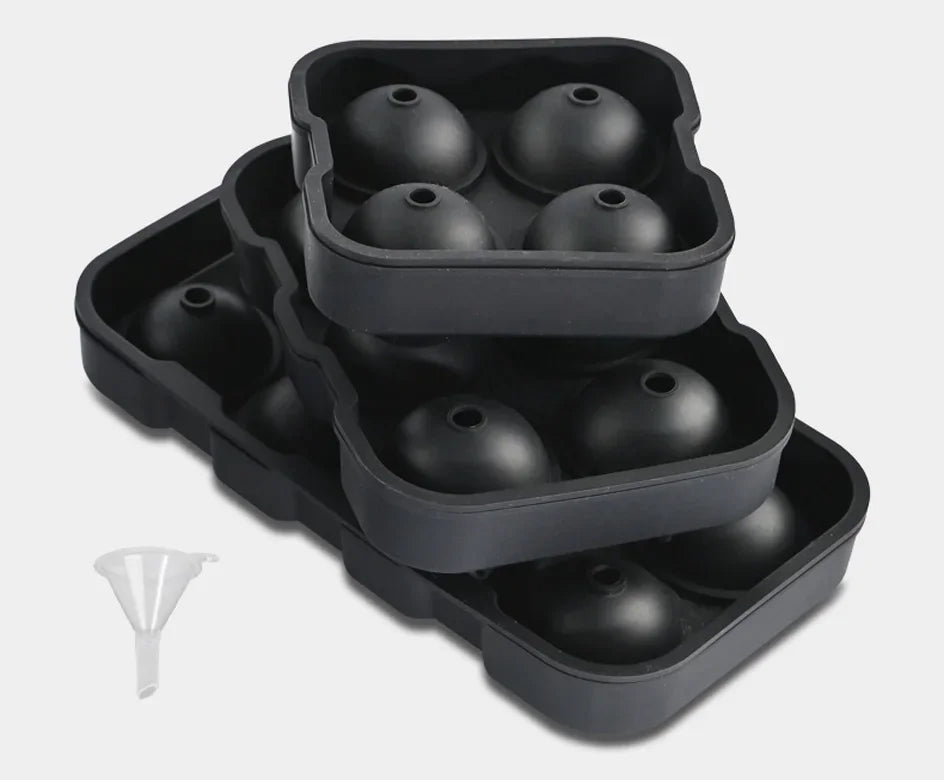 Ice Cube Tray Silicone Ice Ball Freezer Mold Square Ice Cube Maker with Lid 6 Grids for Whiskey Cocktail Coffee Accessories Oasis Select