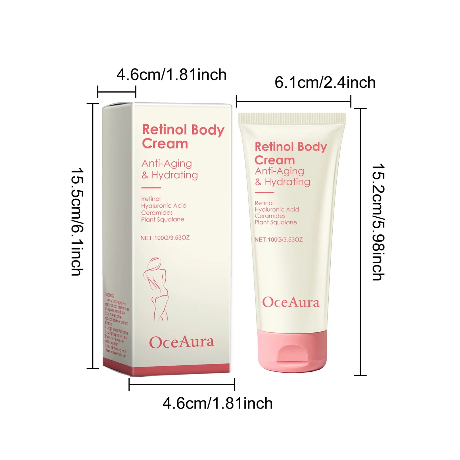Retinol Firming Body Cream Anti-Wrinkle Tightening Improve Sagging Skin Remove Cellulite Nourish Lift Firming Moisturizing Cream Oasis Select