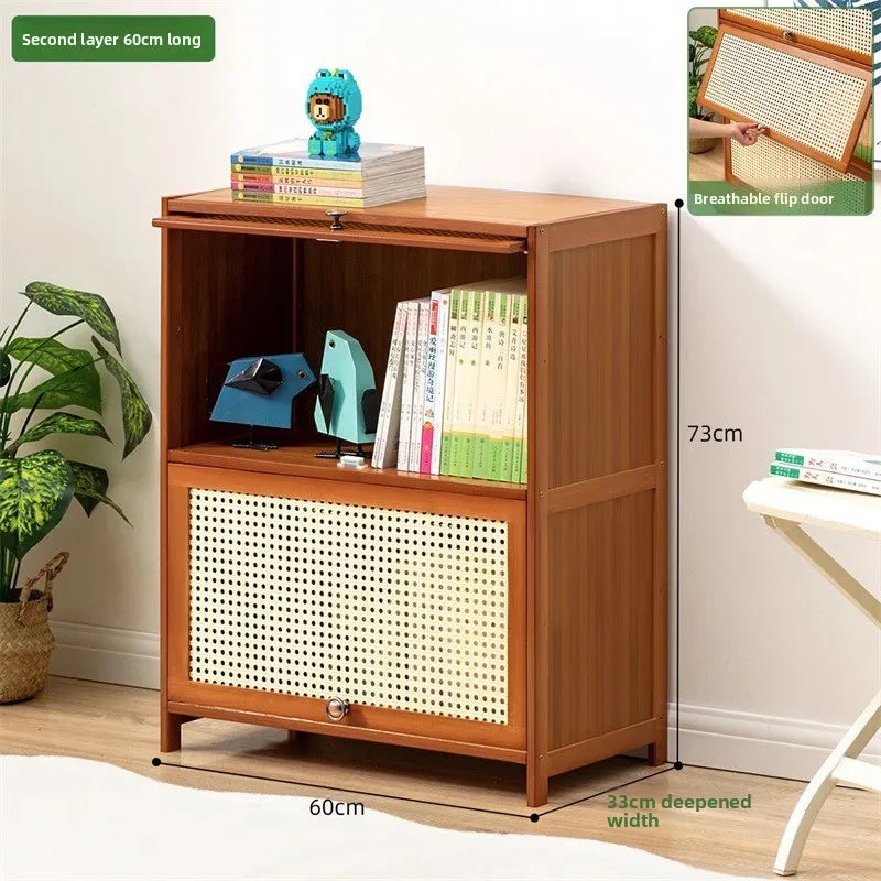 table Bookcase with door Household children's corner Bookshelf Internet celebrity American TV Wall narrow cabinet display shelf Oasis Select 2nd floor 60