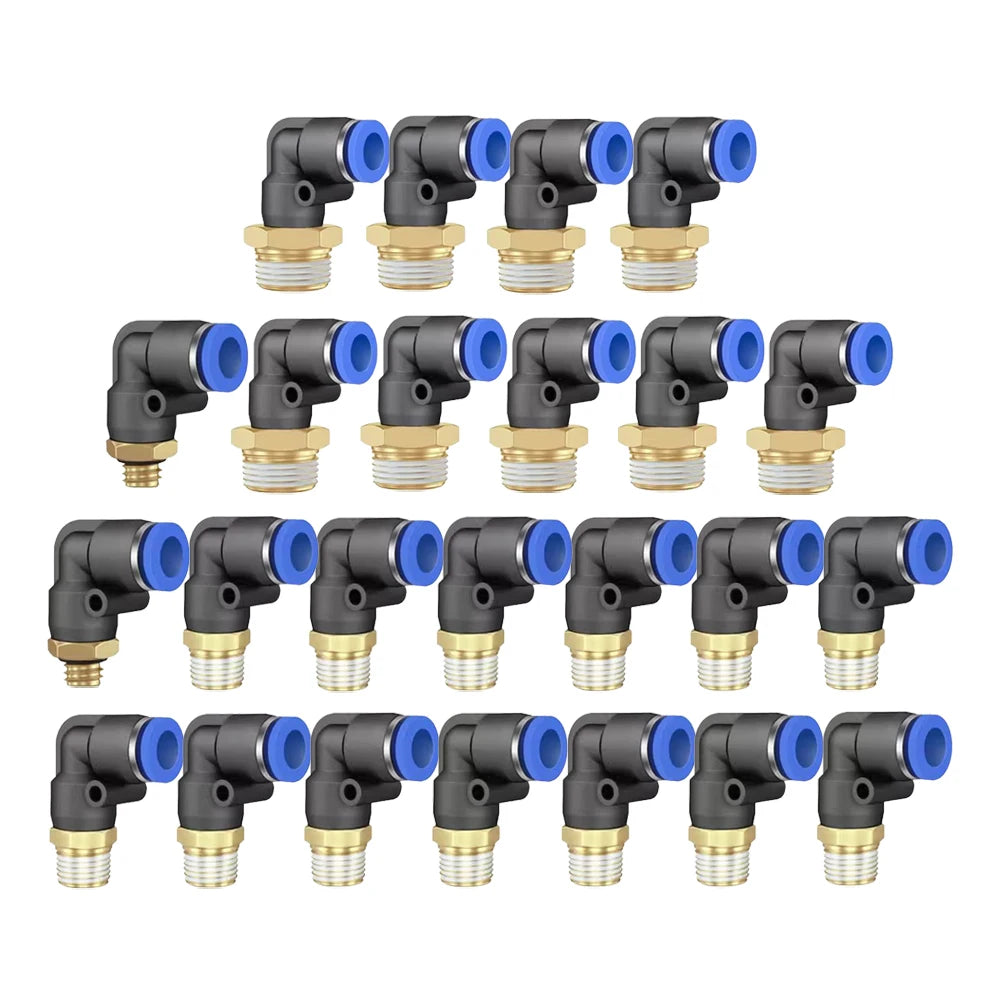 Pneumatic Quick Connector Air Fittings Thread Elbow Adapter PL4-16mm Hose Tube Elbow Air Hose Fittings Quick Connector Oasis Select