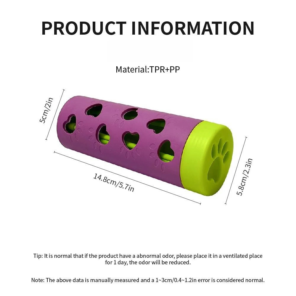 Interactive Detachable Pet Slow Feeder Bite Resistant Treat Dispenser Durable Chew Toy for Dogs and Cats Indoor Outdoor Use Oasis Select Purple