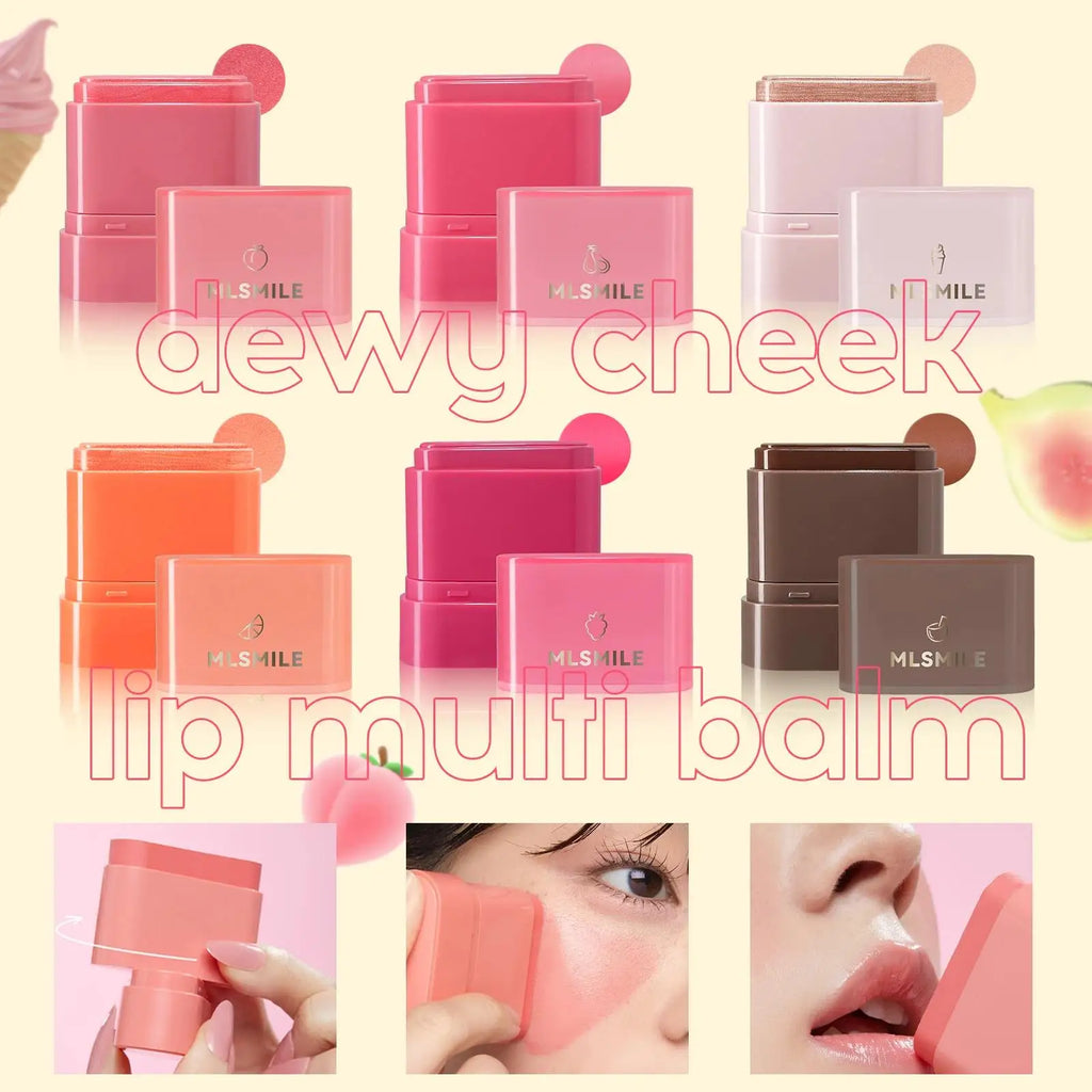 Waterproof Cream Blush Stick 2in1 Lip Cheek Tint Long Lasting Fruity Flavor Highlighter Contouring Makeup Blendable Oasis Select
