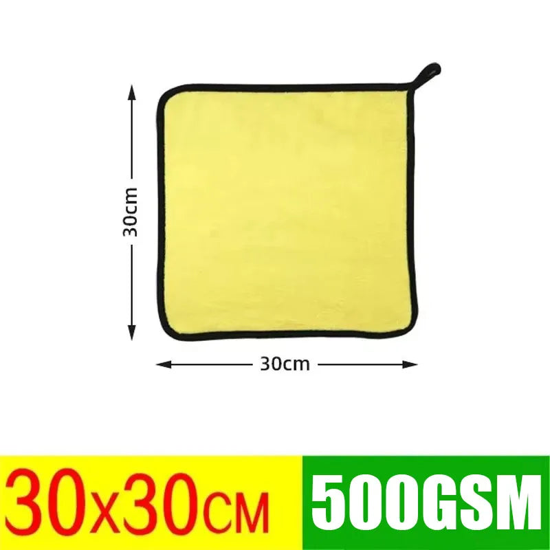 1/3pcs Car Wash Microfiber Towel 30x30/40/60CM Car Cleaning Drying Cloth Hemming Car Care Cloth Detailing Car Wash Towel Oasis Select 1pcs-30x30cm