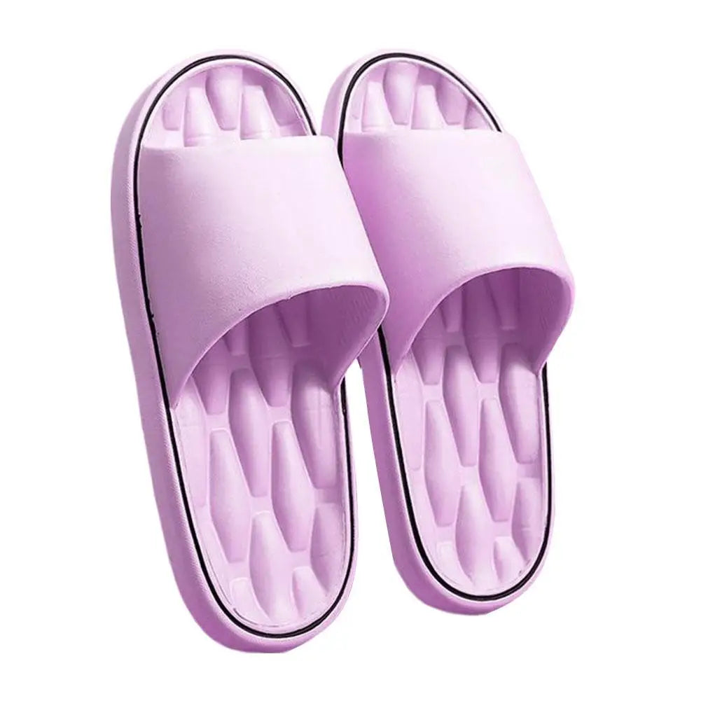 Super Light Soft Slippers Simple Fashion Slides EVA Elastic Shoes Colorful Sneakers In Door Bathroom Flip Flops Oasis Select 40-41 reda
