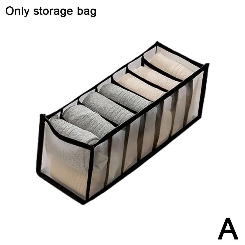 Clothes Organizer Jeans Pants Storage Box Wardrobe Drawer Organizer for Underwear Bra Ties T-Shirt Socks Organization System Oasis Select A