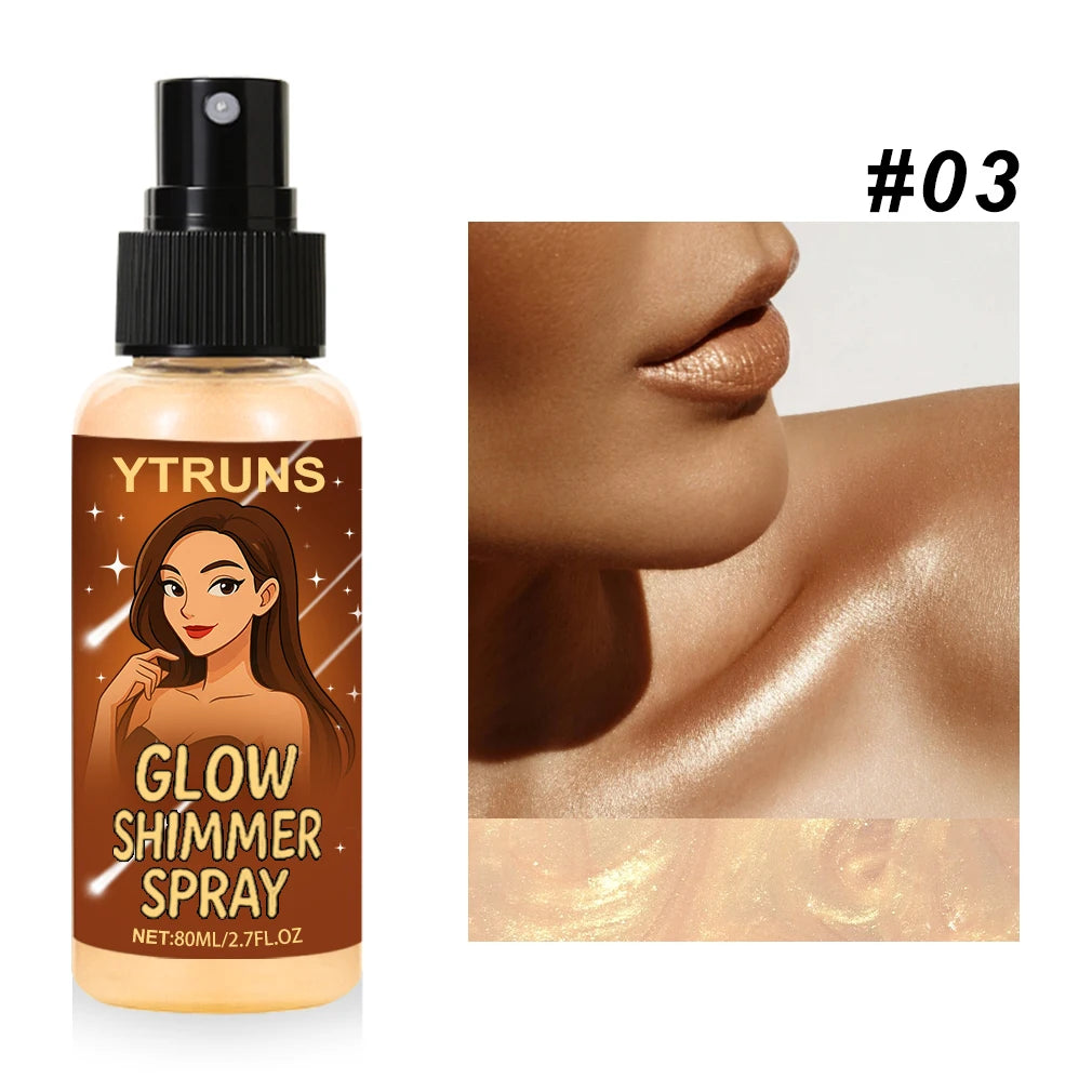 Glow Shimmer Spray for Face, Body & Hair – Glitter Highlight Mist