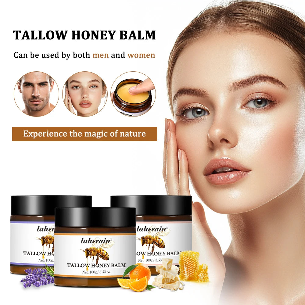 Grass-Fed Beef Tallow & Raw Honey Balm | Natural Moisturizer Tallow Honey Balm Oasis Select