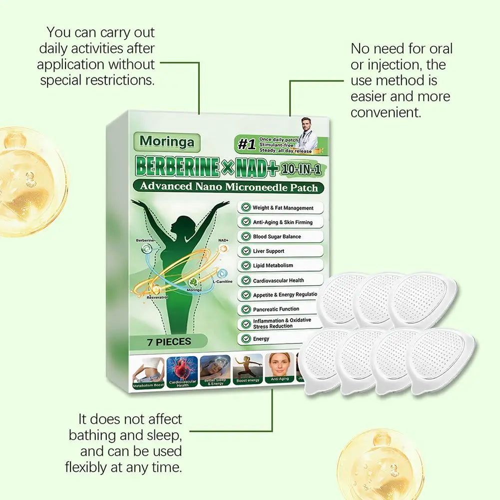 10-in-1 Nano Microneedle Patch Natural Gentle Patches Moisturizing Skin for Women Men Firming Nano Microdarts Patches 0.2mm Oasis Select