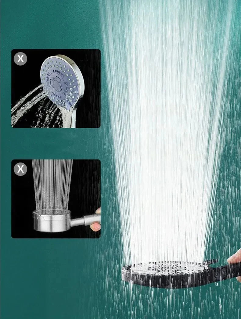 13cm Big Panel Shower Head High Pressure Rainfall Shower Set Water Saving 3 Modes Adjustable Shower Head Bathroom Accessories Oasis Select