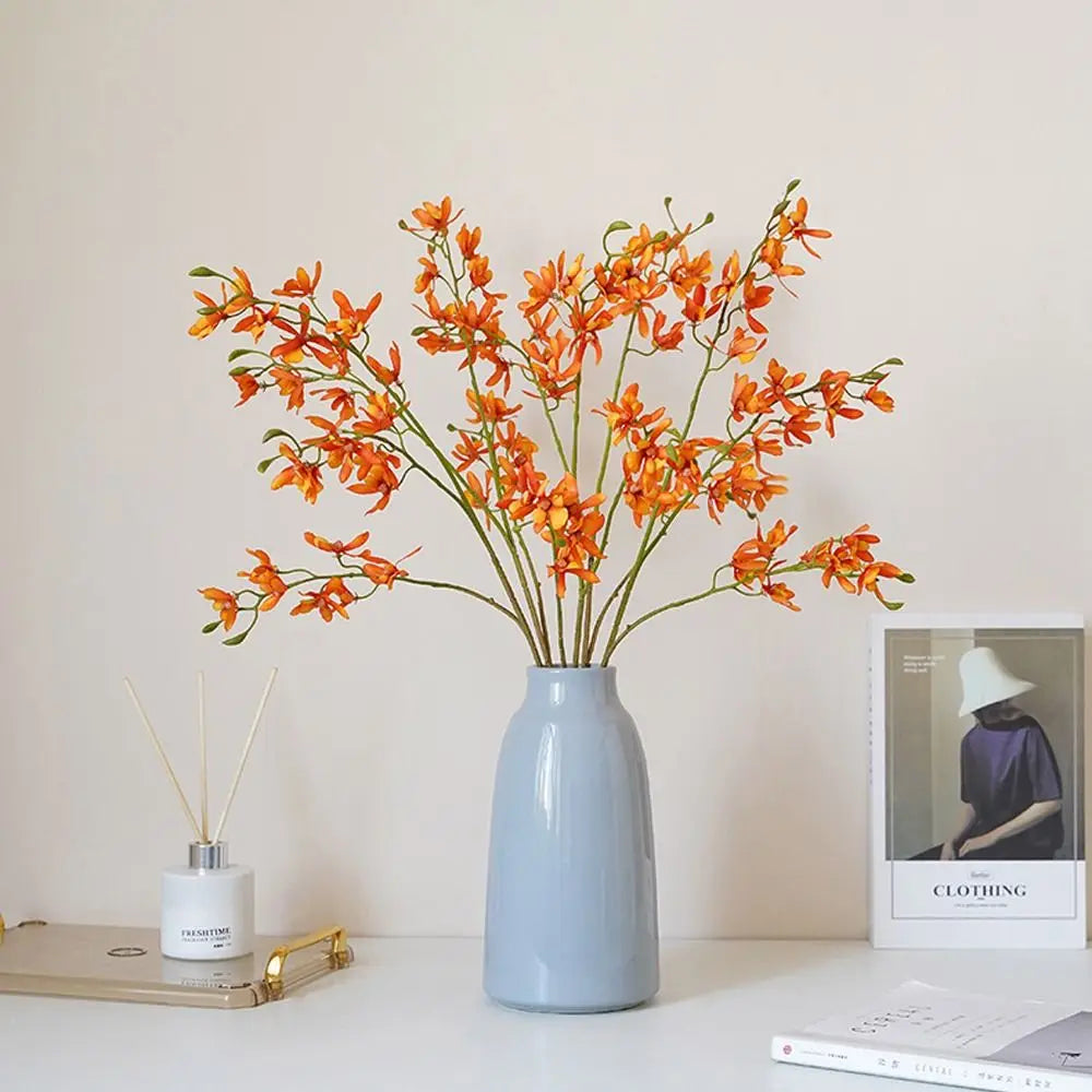 Artificial Phalaenopsis Orchid Branch | 3-Fork Realistic Fake Flower