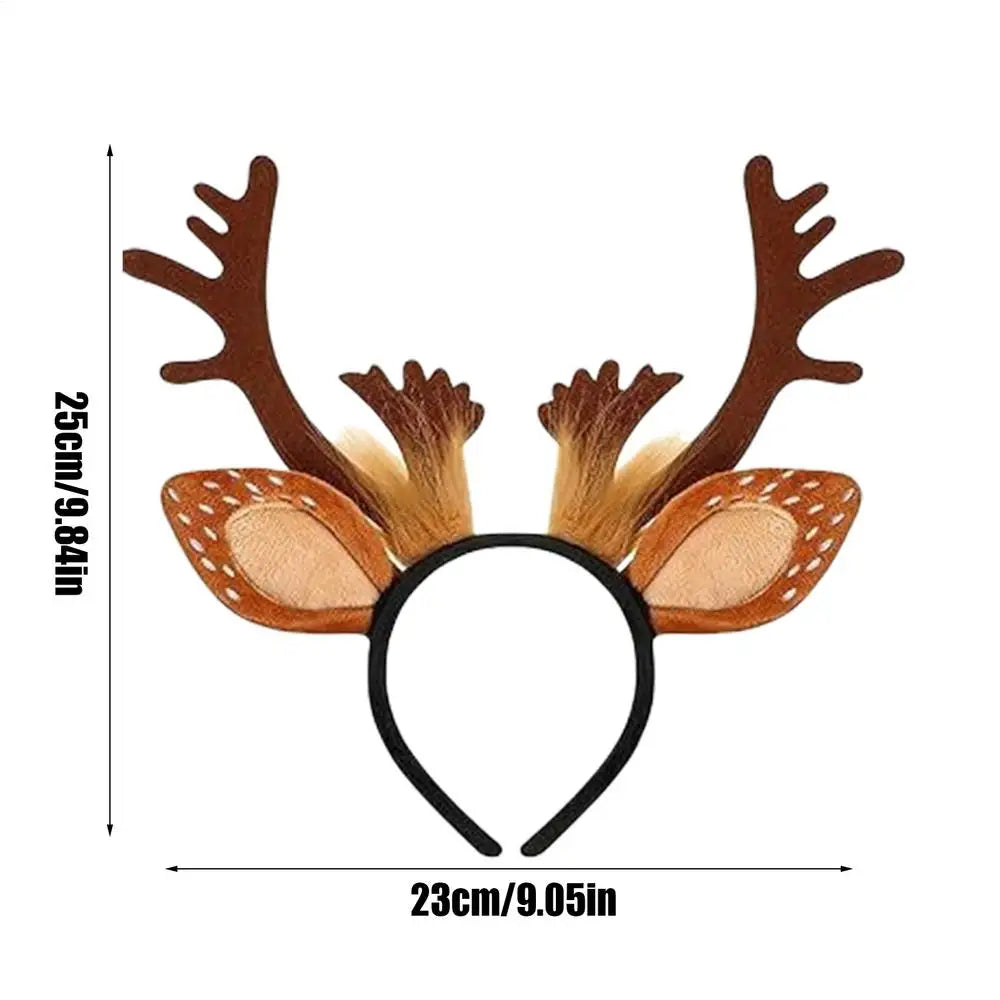Antlers Headband Christmas Cosplay Headwear Decorative Festive Hairband for Kids Teens Adults Collectors Costume Parties Themed Oasis Select C