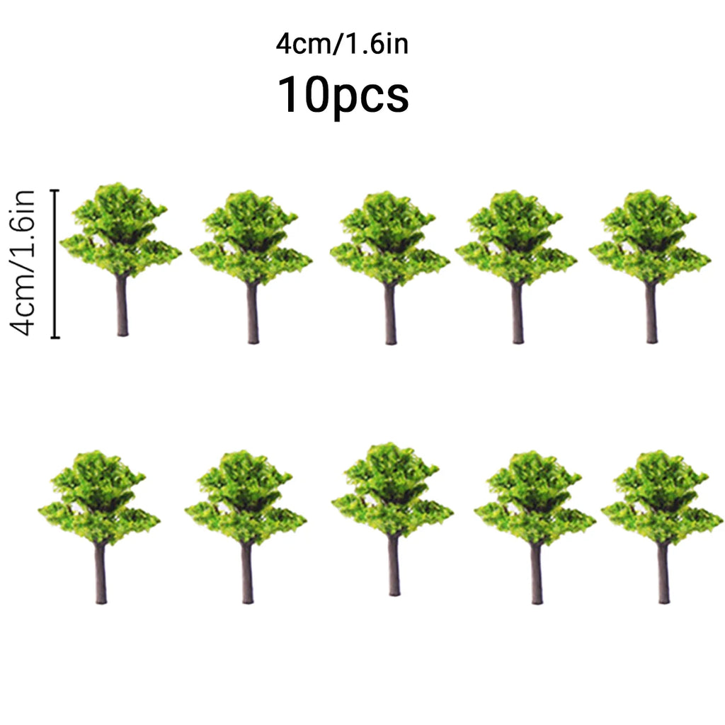 5/10 model trees 4-8CM railway scene dollhouse fairy garden scene building micro landscape mini landscape flower pot DIY Oasis Select 4cm 10pcs