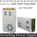 Switching Power Supply 12V 220V DC 24V 30V 36V 48V 50V 60V 70V AC 220V Power Supply Transformer 400W 500W 600W Converter Source Oasis Select 110V-220V 12V 600W