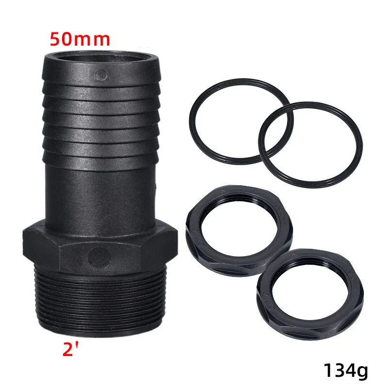 Plastic Bucket Pagoda Joint Pagoda 25/40/50MM Nozzle Male Thread Connector Hose Joints Irrigation Pipe Fittings Hose Adapter Oasis Select 50 F