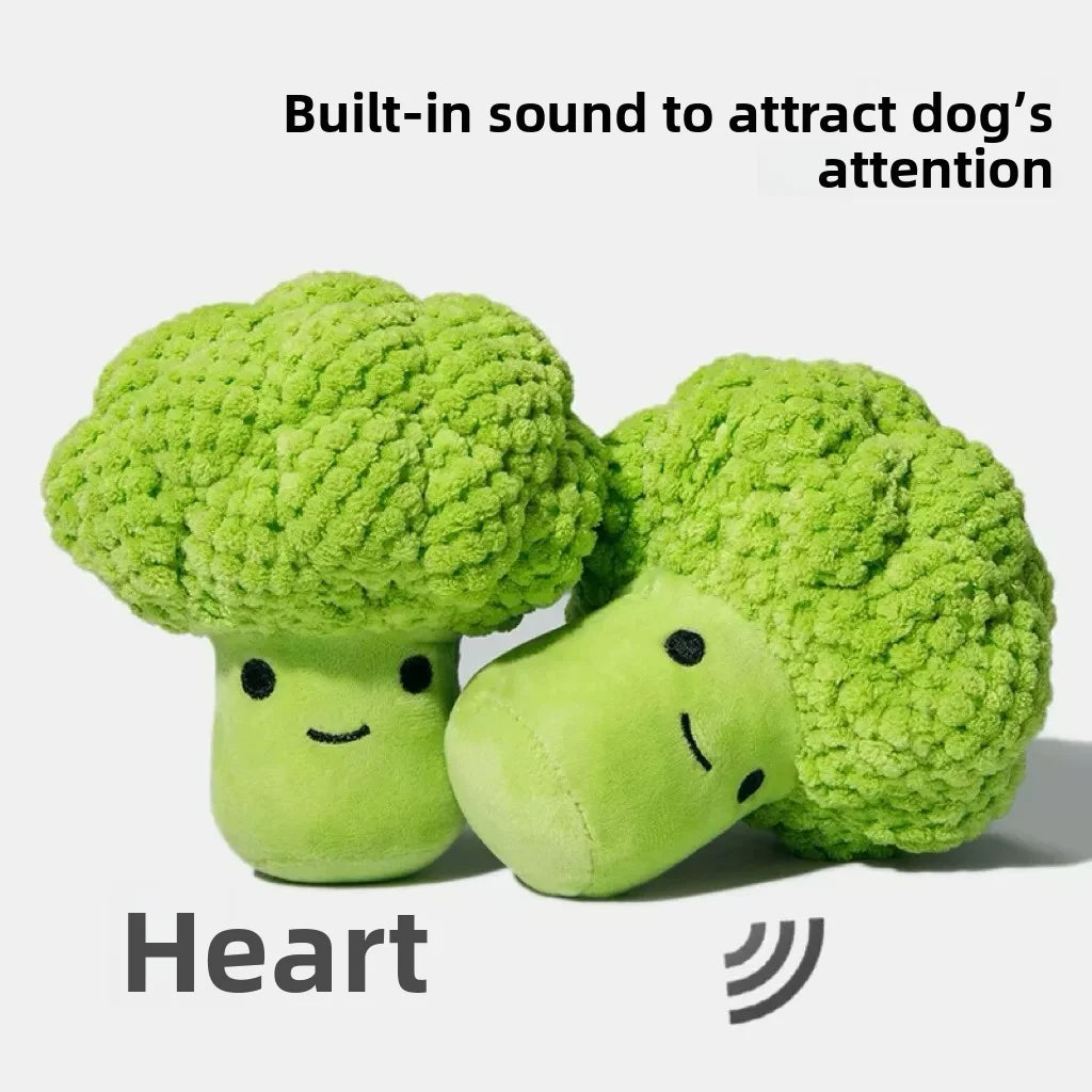 Dog Voice Toy Teeth Grinding and Cleaning Simulation Broccoli Plush Doll Small and Medium sized Dog Self Hi Soothing Tool Oasis Select