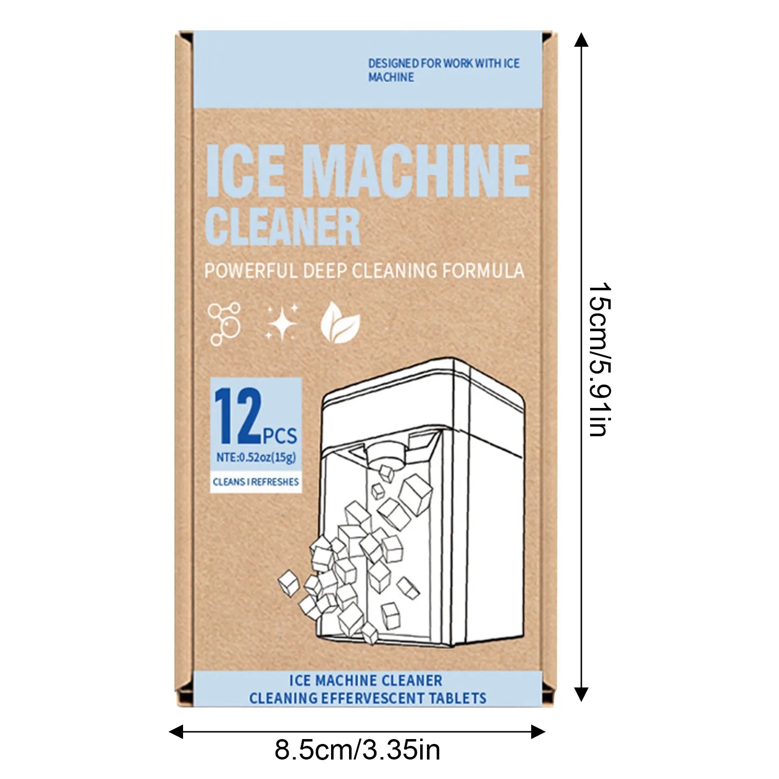 12-Pack Ice Maker Cleaner Descaler Tablets – All Machines Ice Maker Cleaner Oasis Select