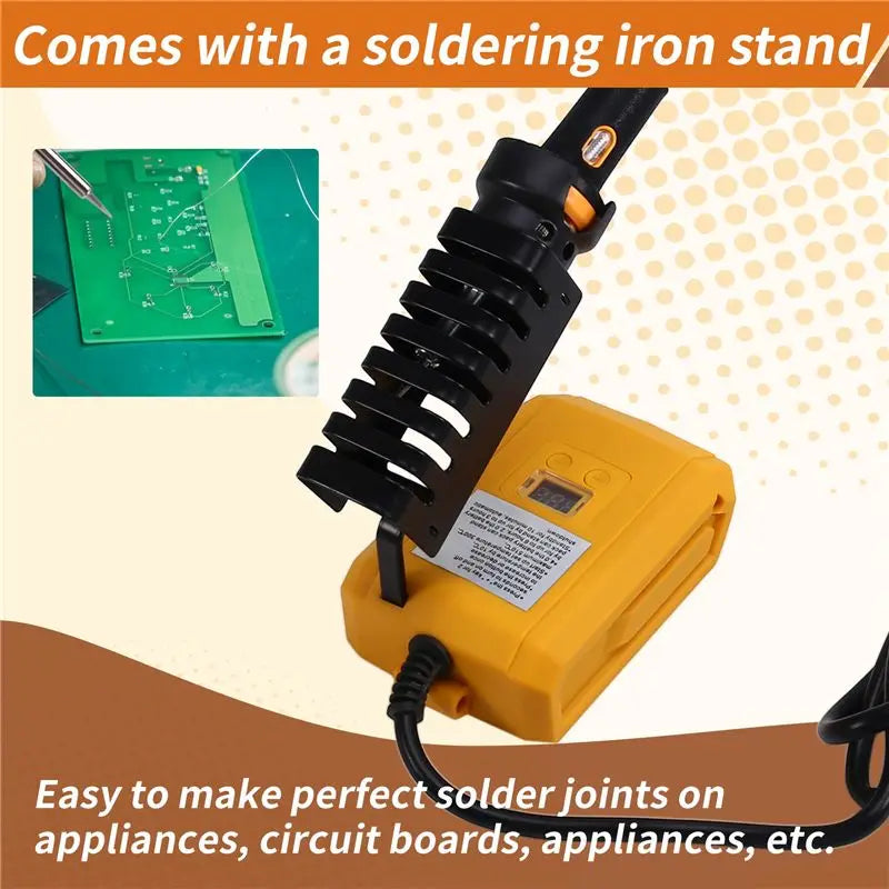 LIKE WISH 60W Wireless Electric Soldering Iron 936 Ironhead For 18/20V Battery Welding Tool 300-510℃ Temperature Adjustab Oasis Select