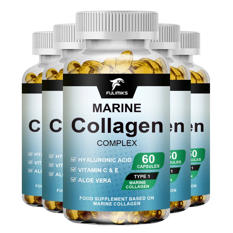 Marine Collagen Capsules with Hyaluronic Acid – Skin, Hair & Nails