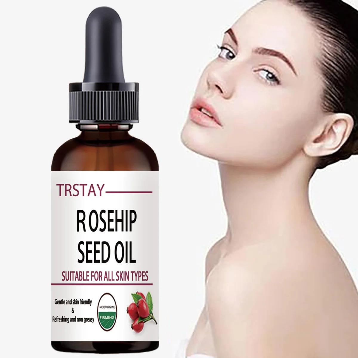 5ML/15ML/30ML/50ML/Pure Essential Oils Rosehip Oil Moisturizing Brighten Skin Color Essential Oil Anti-Dry Anti-Aging Face Essen Oasis Select 15ML