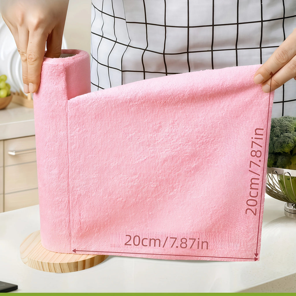 1 roll/20 reusable microfiber cleaning cloths - kitchen towels, multi sided household cloths Oasis Select