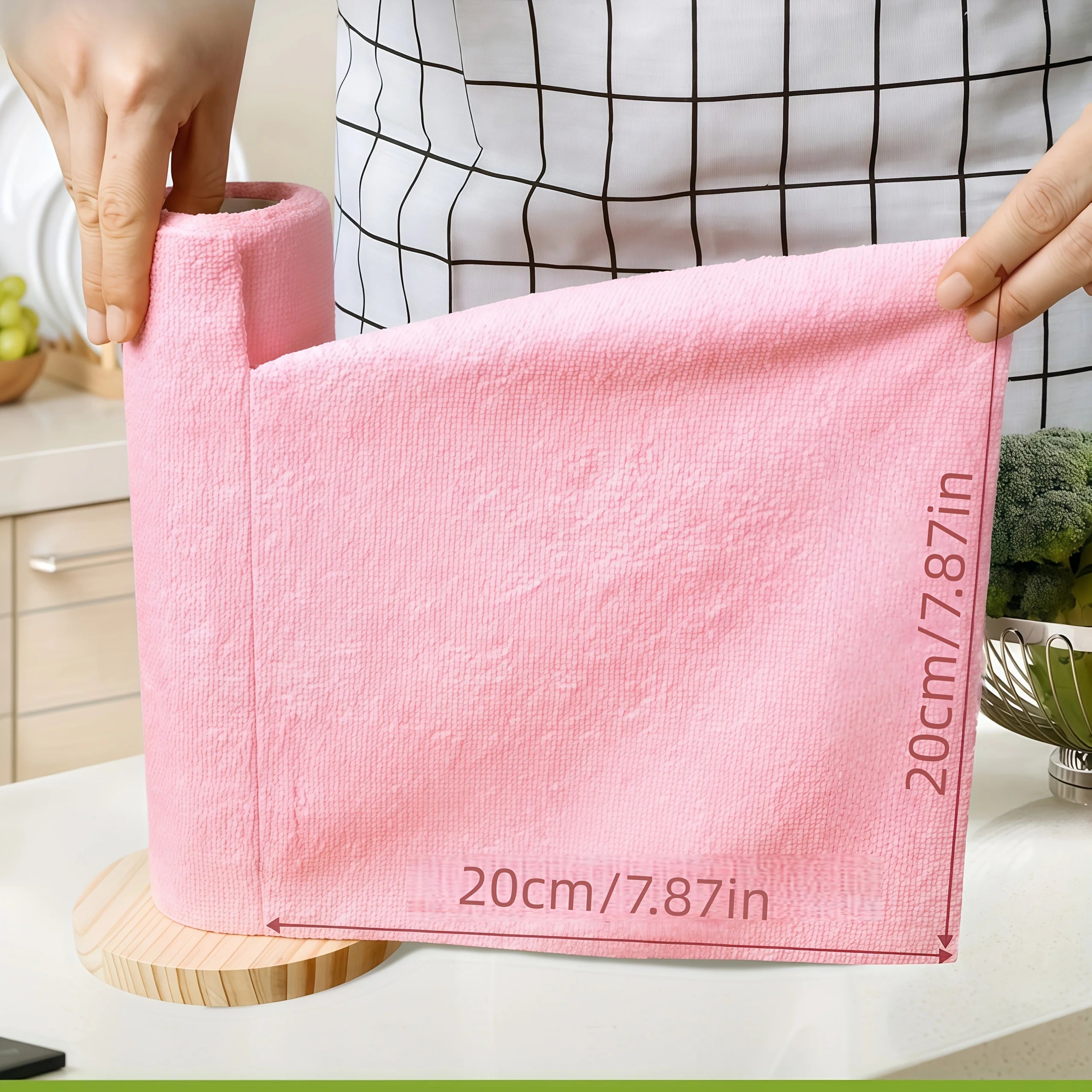 1 roll/20 reusable microfiber cleaning cloths - kitchen towels, multi sided household cloths Oasis Select