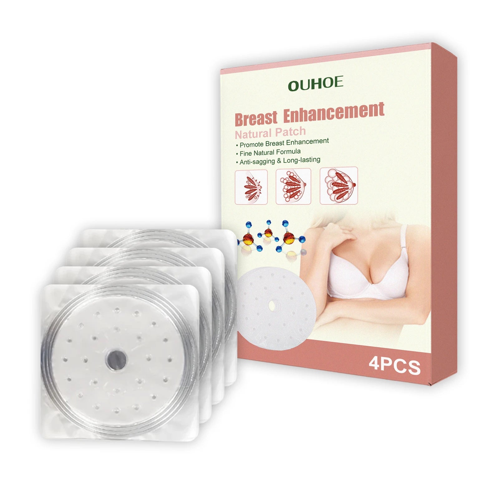 Anti-Sagging Breast Patches Enlargement Lifter Breast Richness Boobs Growth Increase Elasticity Plumping Firming Chest Care 4pcs Oasis Select 4PCS Boxed