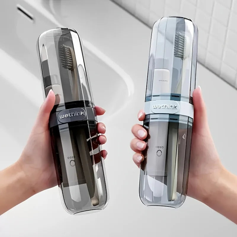 1PC Travel Toothbrush Cup Vertical Bathtub Mouthwash Cup, Perfect for Business Travel and Outdoor Activity Travel Oasis Select