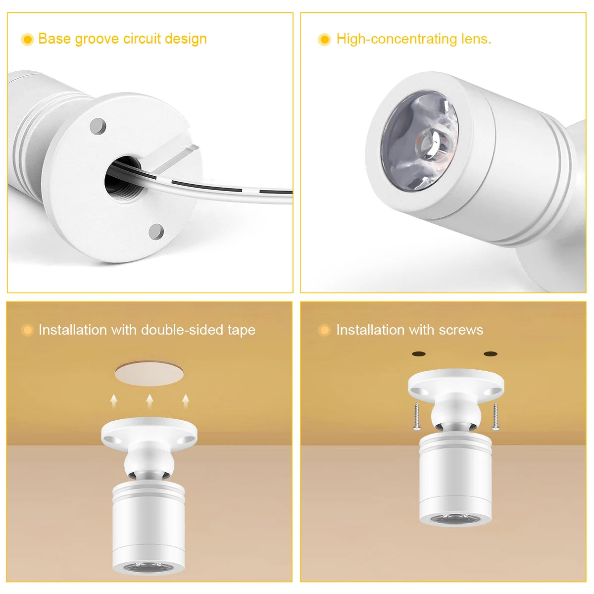 3W 12V Aluminum Dimmable LED Spotlight for Ceiling Light Toy Wine Cooler Display Souvenir Collect Cabinet Shelf,Decorative Lamps Oasis Select
