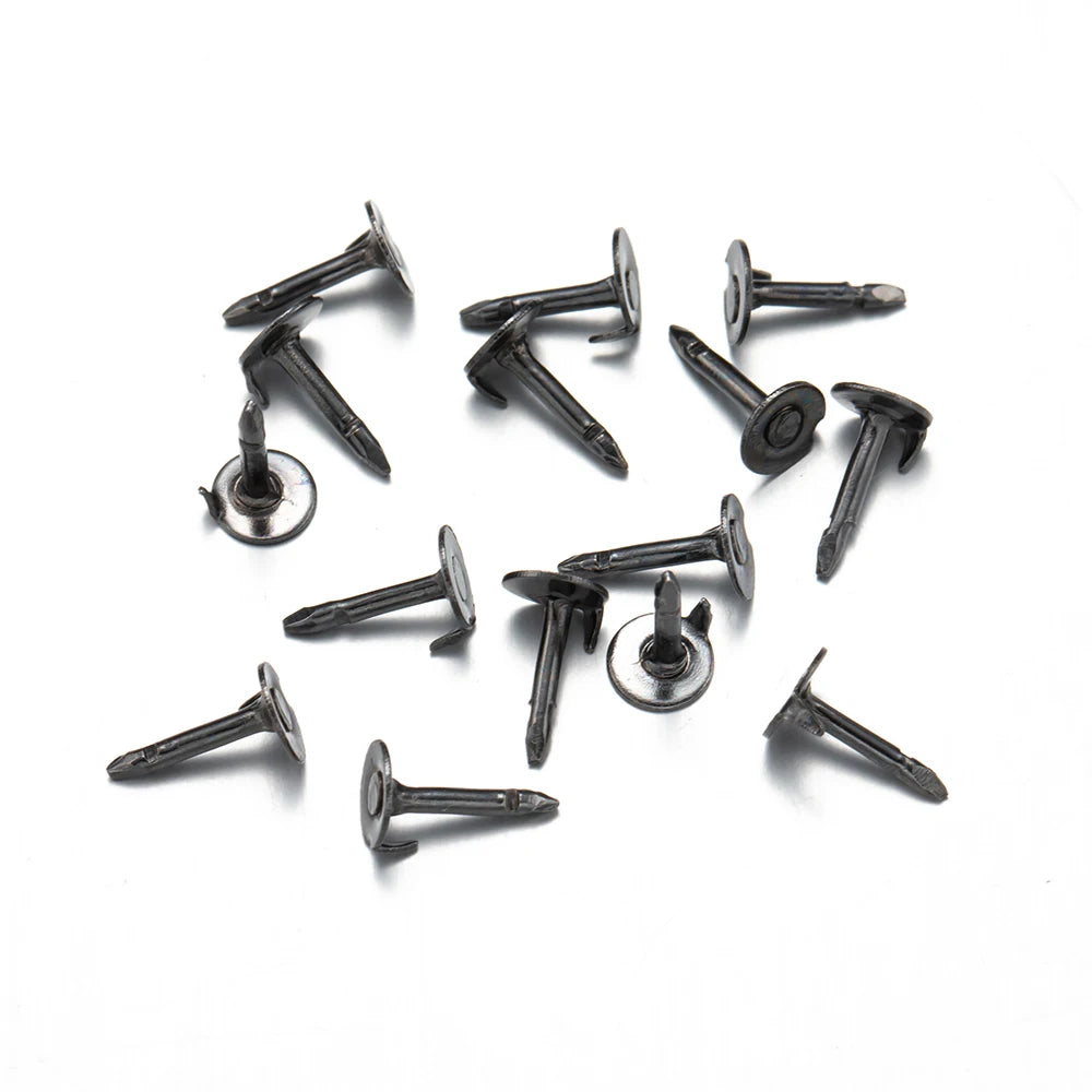 100pcs/Lot Metal Brooch Base Pin Back Squeeze Badge Holder Butterfly Clasp For DIY Handmade Jewelry Making Crafts Accessories Oasis Select Gun Black Pin