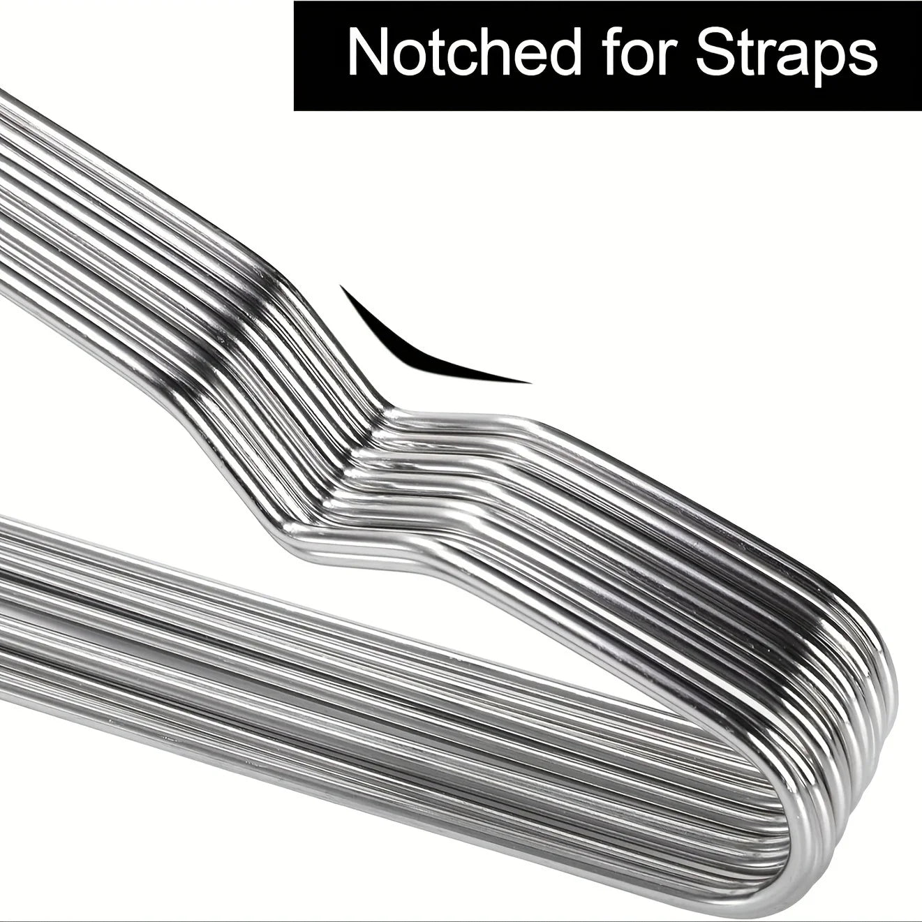 10/20PCS Heavy Duty Stainless Steel Hangers,16.5 Inch Ultra Thin Space Saving - Polished Metal Closet Organizer,Wardrobe Hangers Oasis Select
