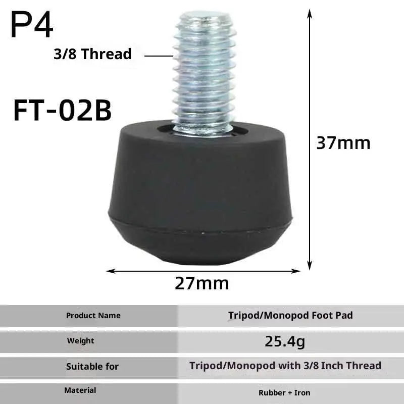 1Pc Universal Anti-slip Rubber Foot Pad Feet Spike 3/8 Inch 1/4 Inch M8 Photography Accessories For Tripod Monopod Oasis Select 4