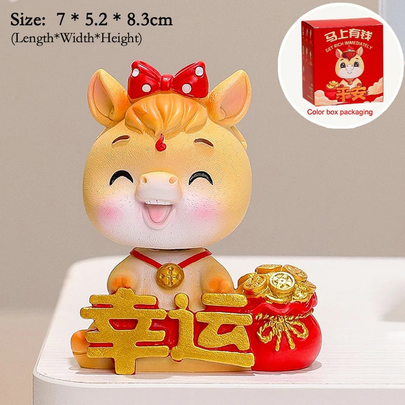 2026 Year Horse Table Decoration Charming Pony Accessory Lucky Cute