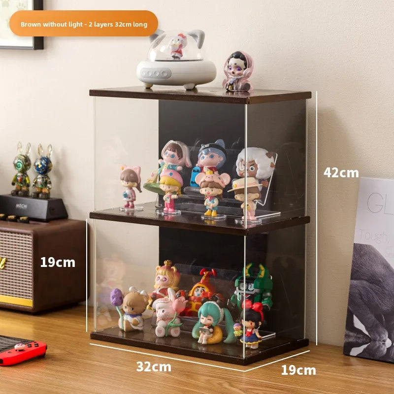 Figure building block display cabinet multi-layer stackable dust storage cabinet tide play figure transparent display box Oasis Select Coffee 2-32
